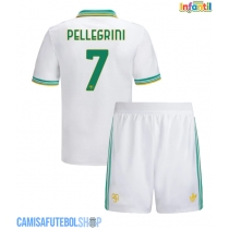 Camisa de time de futebol AS Roma Lorenzo Pellegrini #7 Replicas 3º Equipamento Infantil 2025-26 Manga Curta (+ Calças curtas)